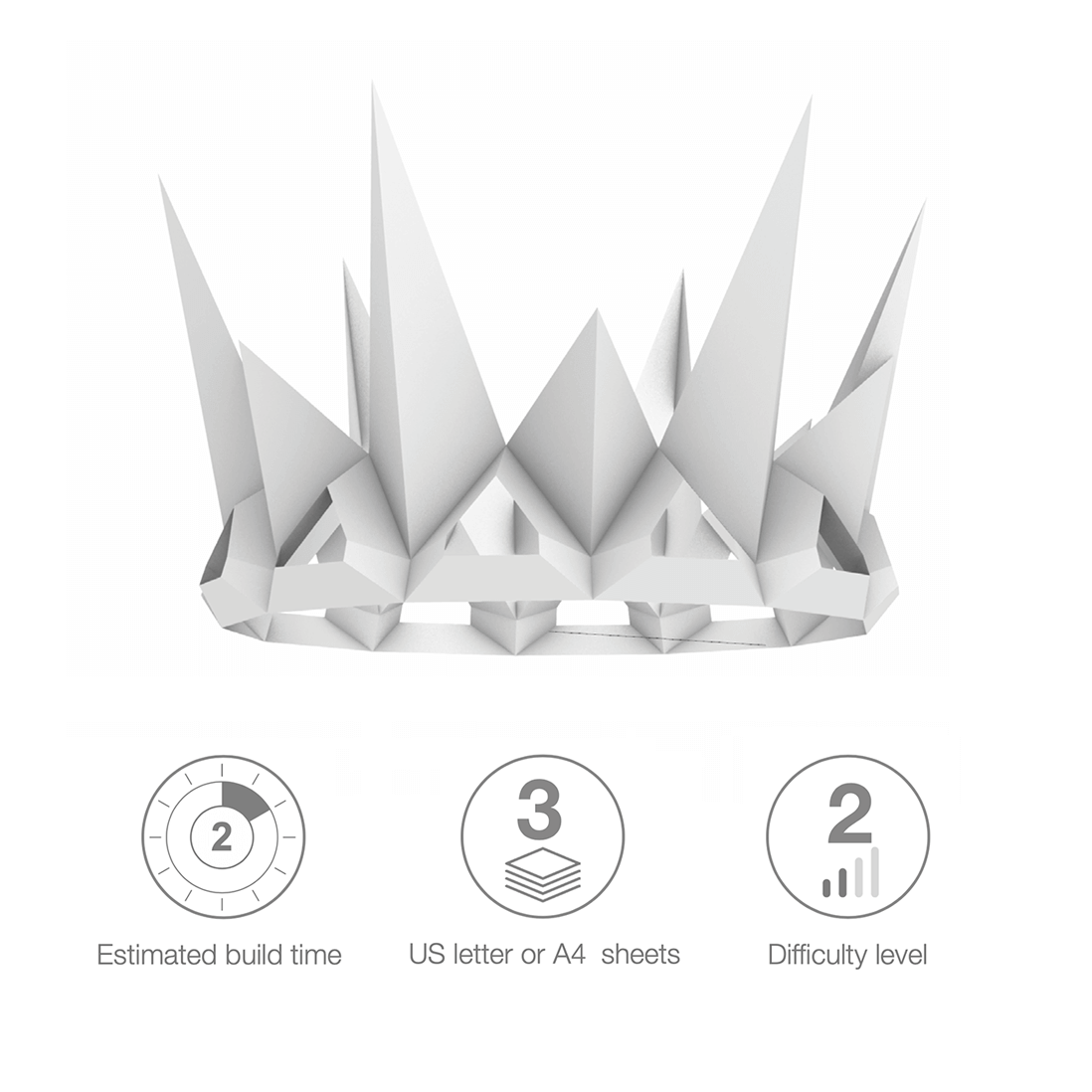 Queen Ravenna paper crown info