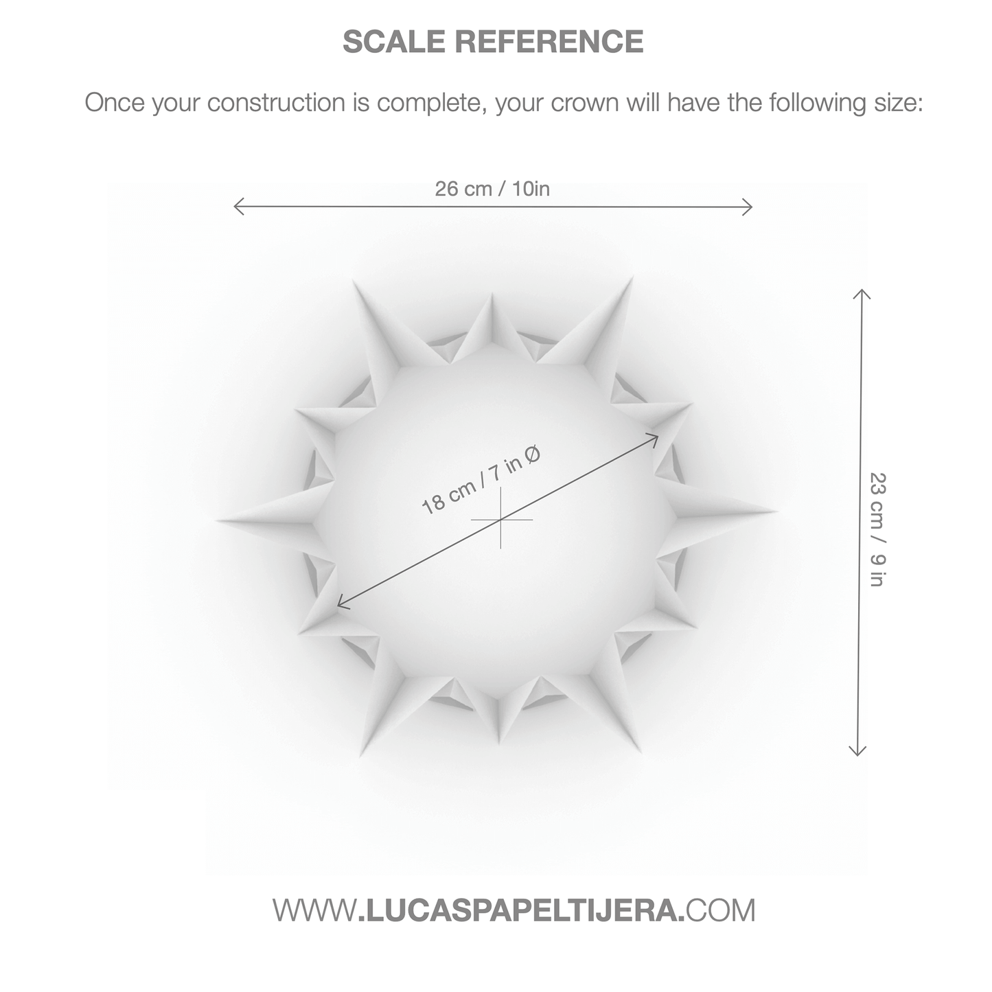 Queen Ravenna Crown dimensions
