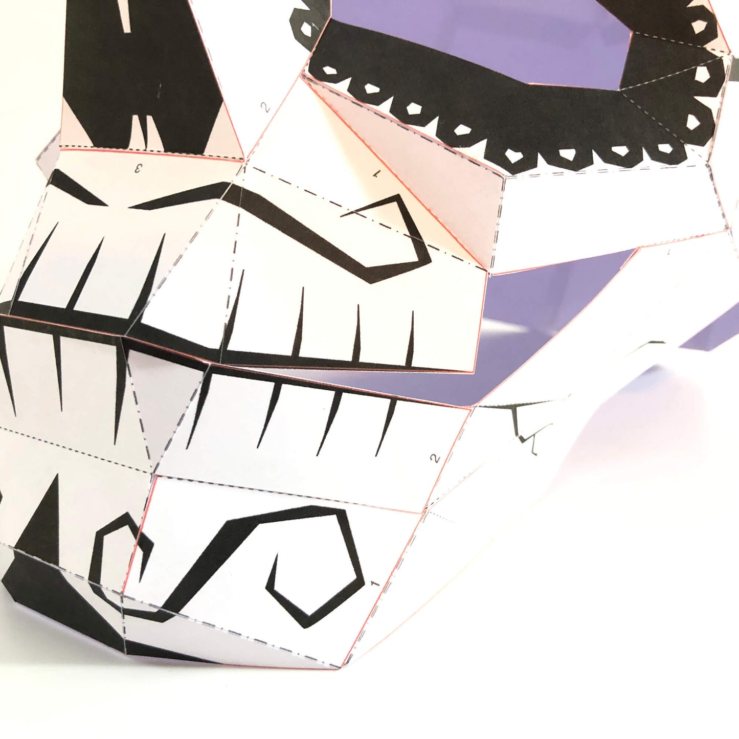 Sugar Skull paper mask detail