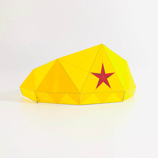 Wonder woman paper crown illustrated template