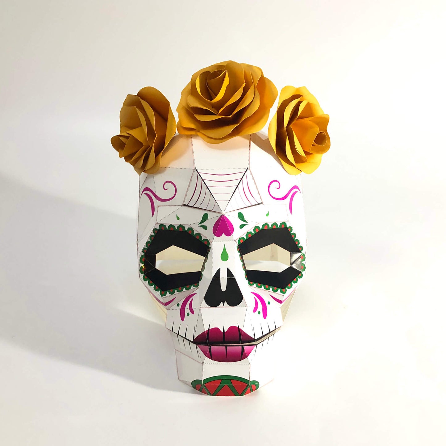 Catrina paper mask front view