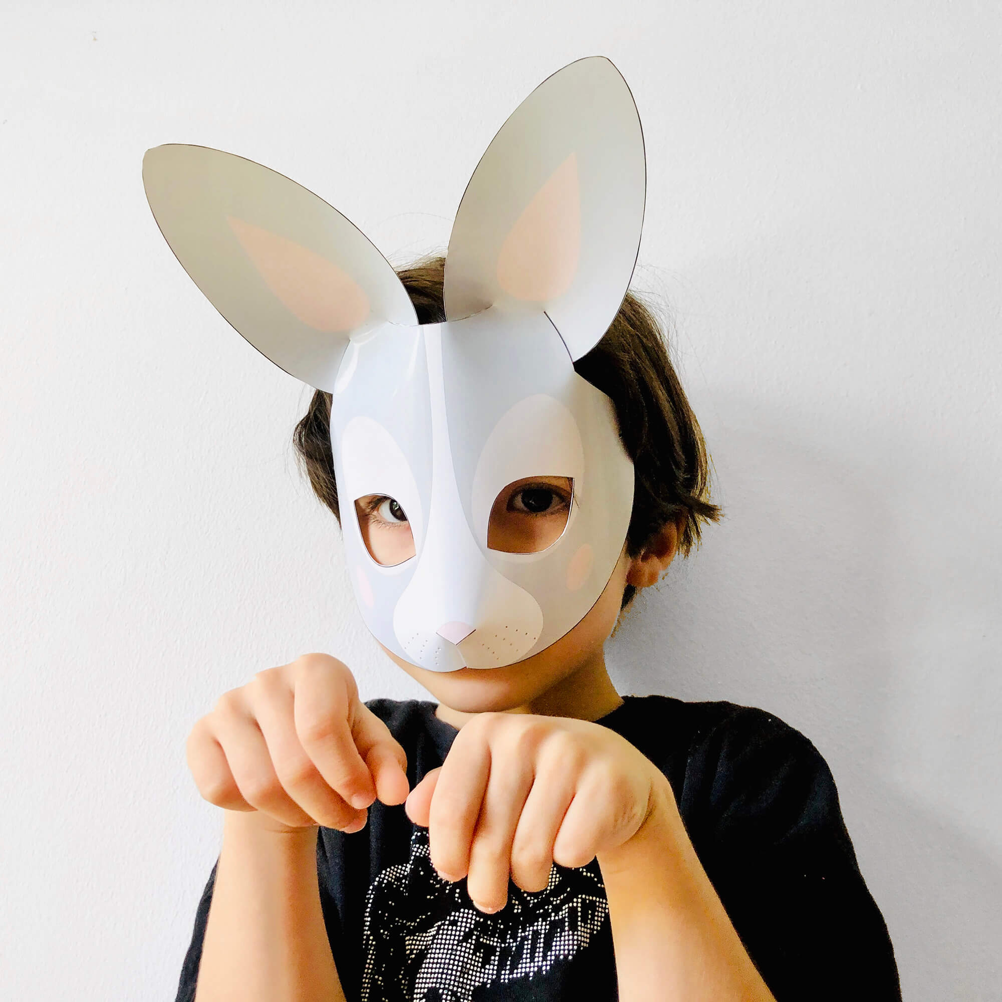 Cardboard Rabbit Mask Rabbit Mask Template