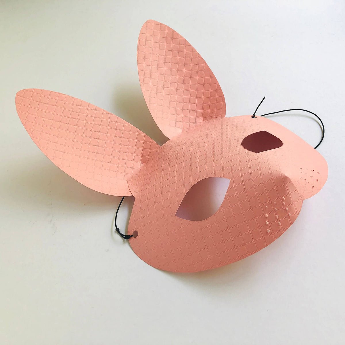 Folded Rabbit Mask BUNNY CLIP MASK template - super simple DIY rabbit mask for kids ...
