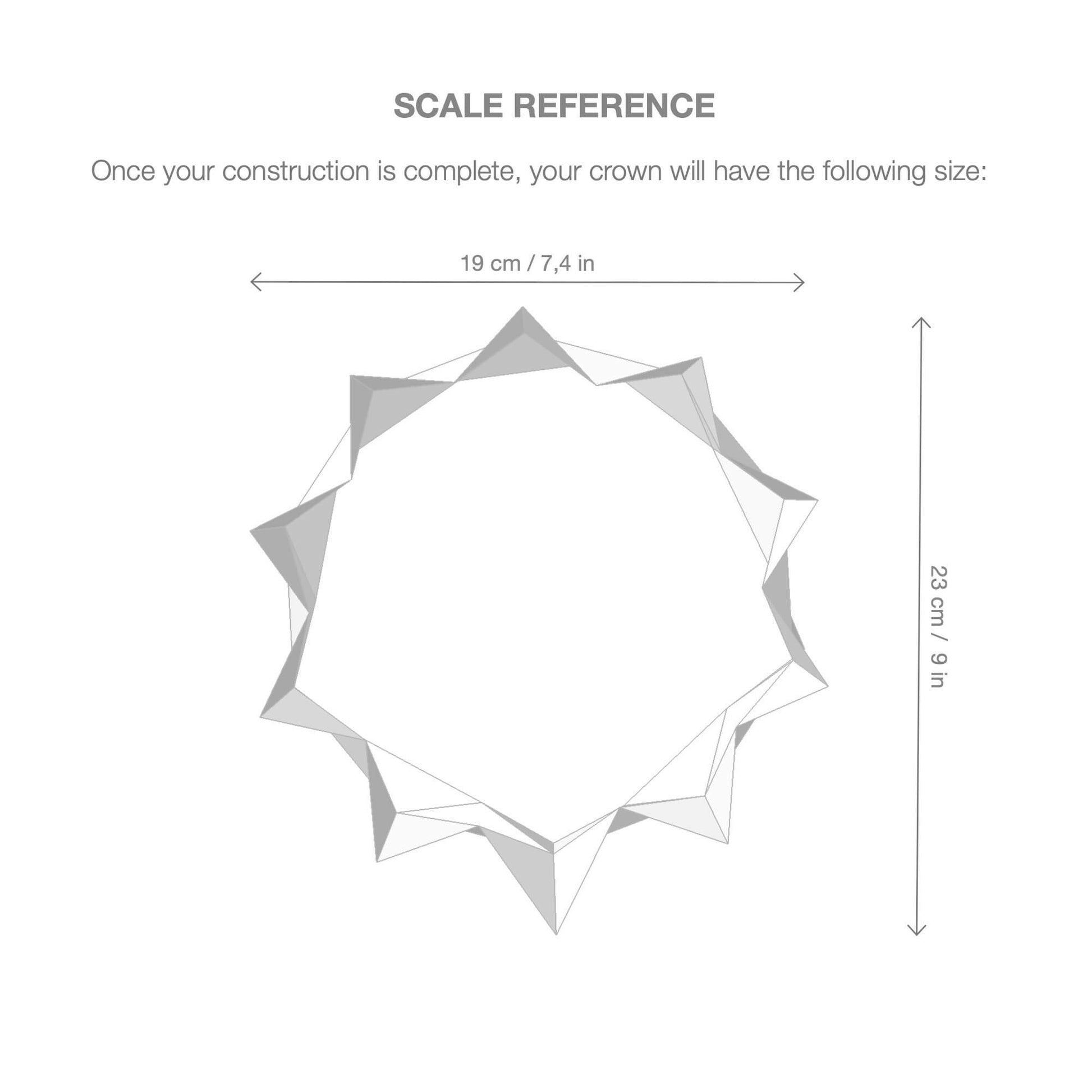 DIY paper crown dimensions
